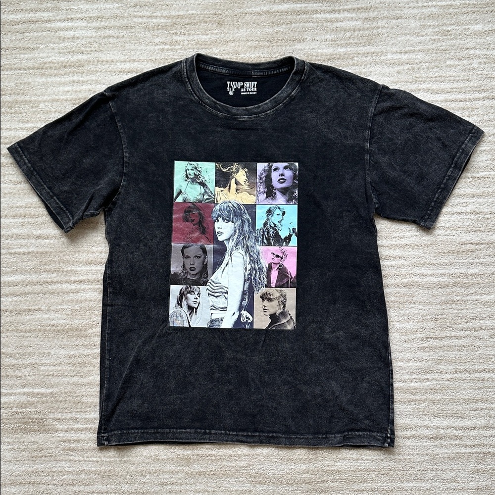 Taylor Swift The Eras Tour Official Merch Black Tee T-Shirt Size Medium